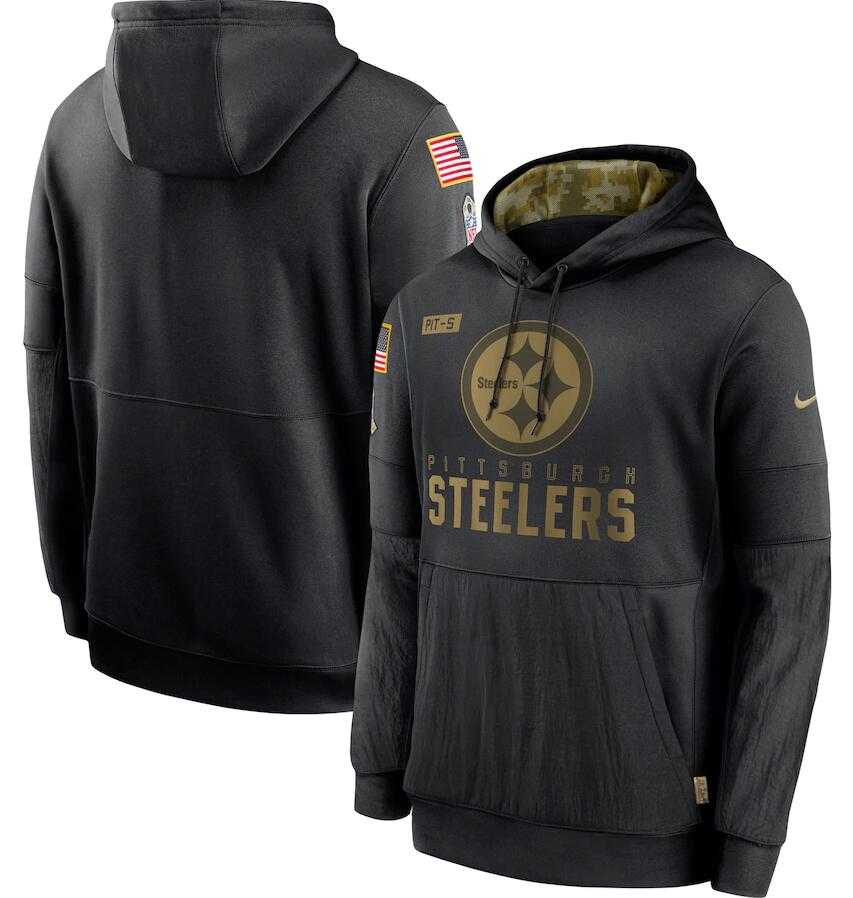 Men's Pittsburgh Steelers Nike Black 2020 Salute to Service Sideline Performance Pullover Hoodie,We sell and wholesale Men's Pittsburgh Steelers Nike Black 2020 Salute to Service Sideline Performance Pullover Hoodie on line form chian!